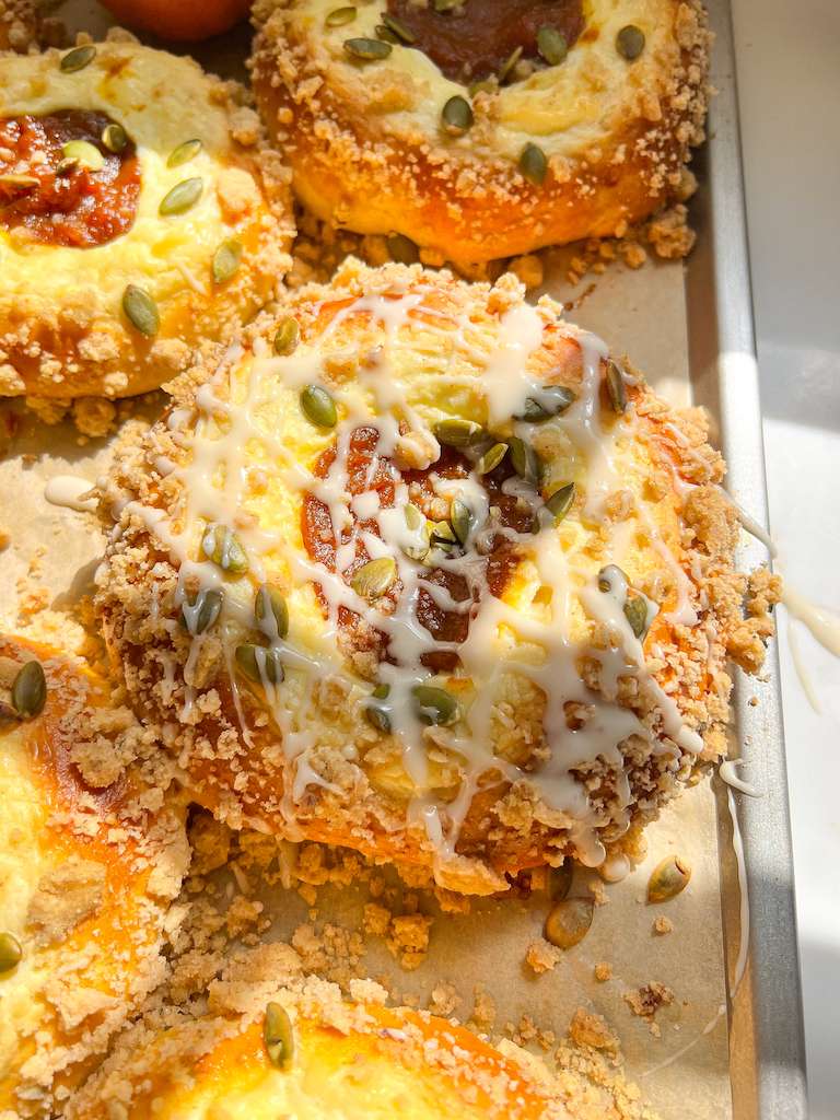 pumpkin butter cheesecake danishes