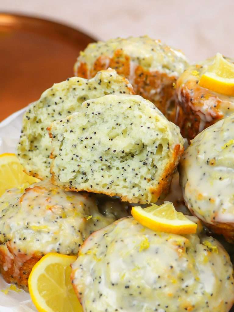 Healthy Lemon Poppy Seed Muffins (Made with Olive Oil)