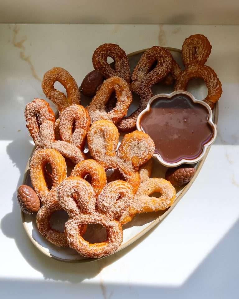 Easy Homemade Bunny Churros with Chocolate Sauce