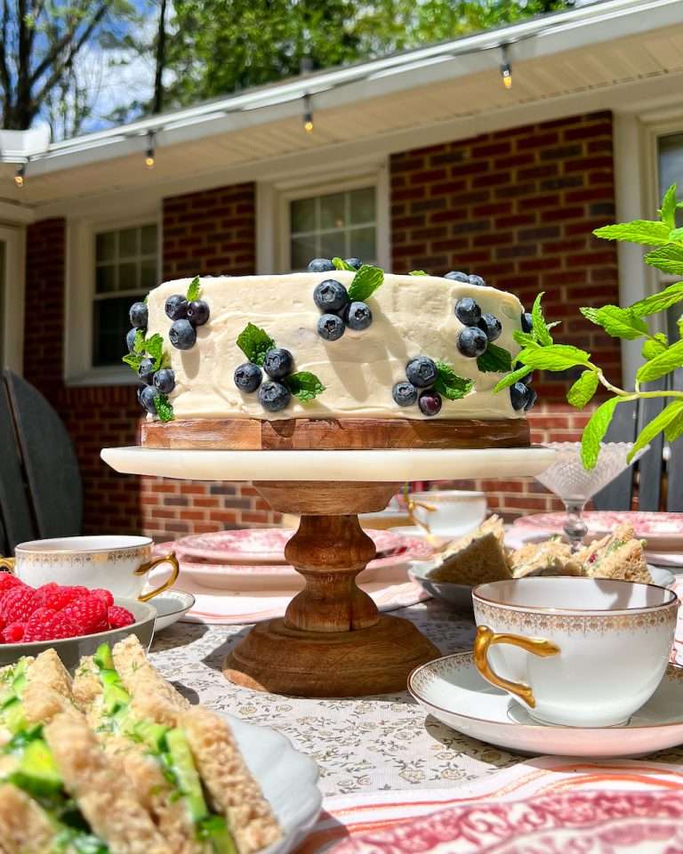 Moist Lemon Blueberry Layer Cake
